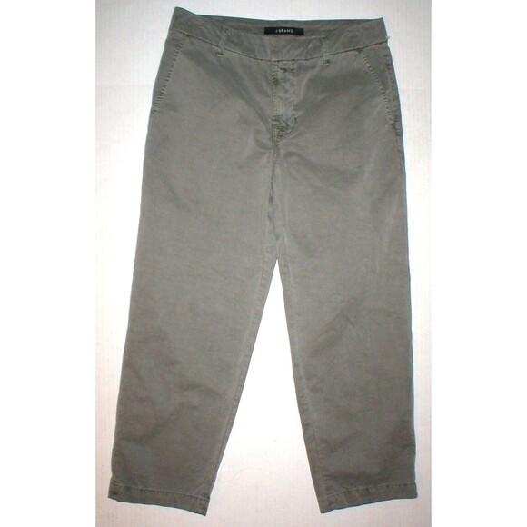 New $198 J Brand Jeans Relaxed Womens Parker Vin Fort 28 Chino Pant Army Green - Picture 1 of 7